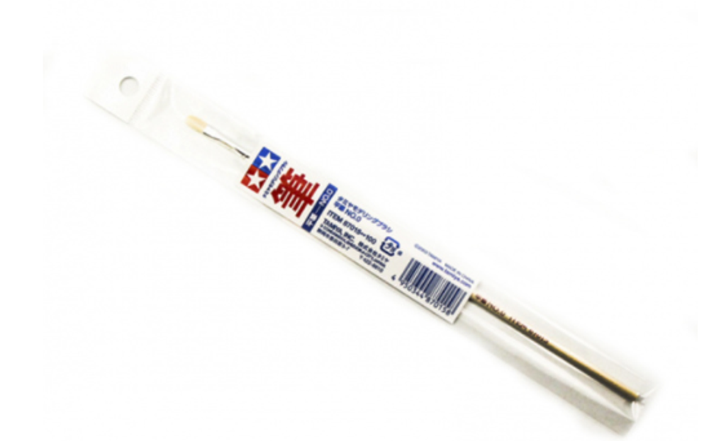 TAMIYA Кисточка плоская (конский волос, ручка дерево)