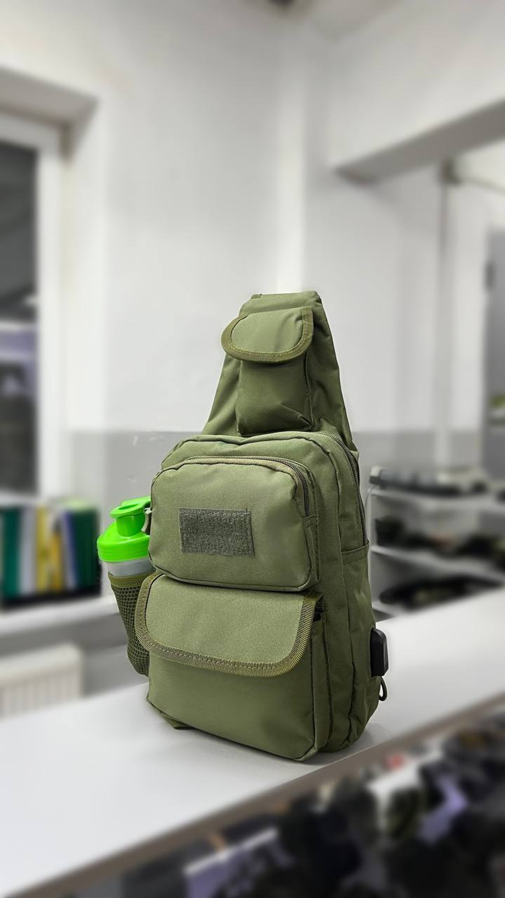 Тактическая сумка рюкзак с USB олива