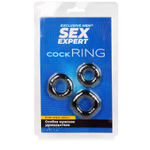 Набор из 3 дымчатых эрекционных колец различного диаметра