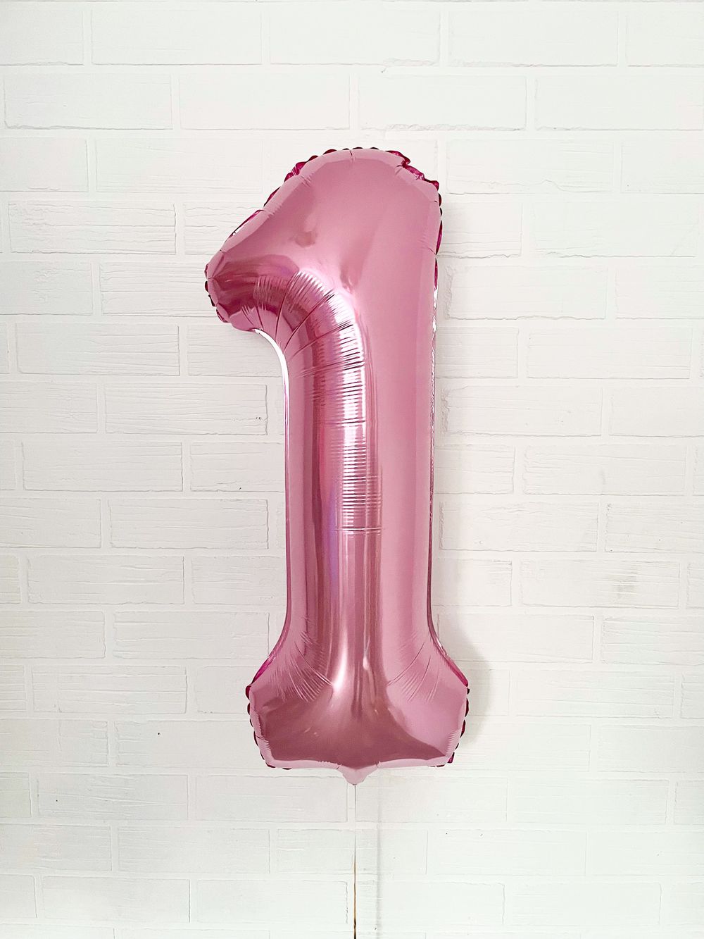 Agura Шар 40" / 102 см "Цифра 1" фламинго розовый (БГ-60)  Изображение3