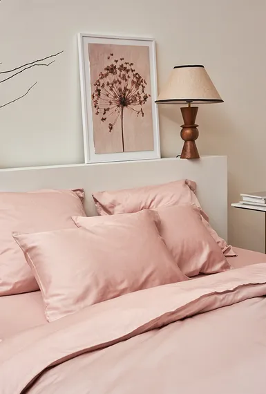 Набор наволочек из премиального сатина цвета пыльной розы из коллекции essential, 50х70 см