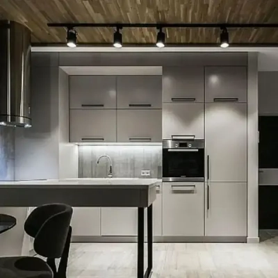 Комплект светильников на трек однофазные черные 6шт+аксессуары+лампы 48Вт 4000К 3900лм пластик