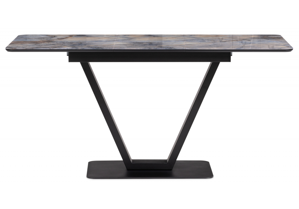 Стол стеклянный Woodville на тумбе Бугун 120х80х77 магеллан, черный