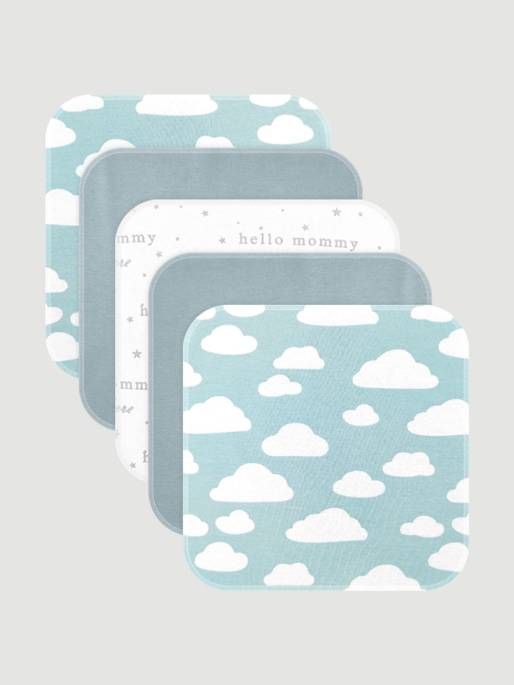 Набор платочков-слюнявчиков Mjölk Облака