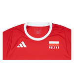 Баскетбольная футболка Adidas match T-shirt of Polish volleyball players Paris '24, red