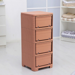 Комод "Плетёнка" 4-х секционный (какао)(уп.1)