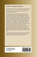 A Modular Approach to Testing English Language Skills: The Development of the Certificates in English (Studies in Language Testing)