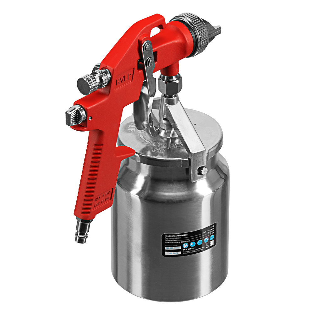 Краскораспылитель HVLP пневмат. с нижним бачком V= 1 л, сопло диаметром 1.4 мм Matrix