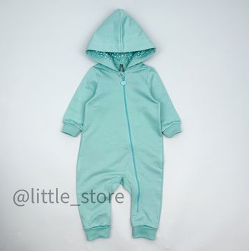 Комбинезон из футера, Мятный зеленый