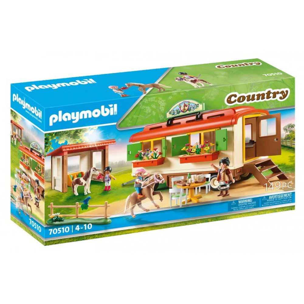 Кемпинг Playmobil с пони и прицепом для сна 70510