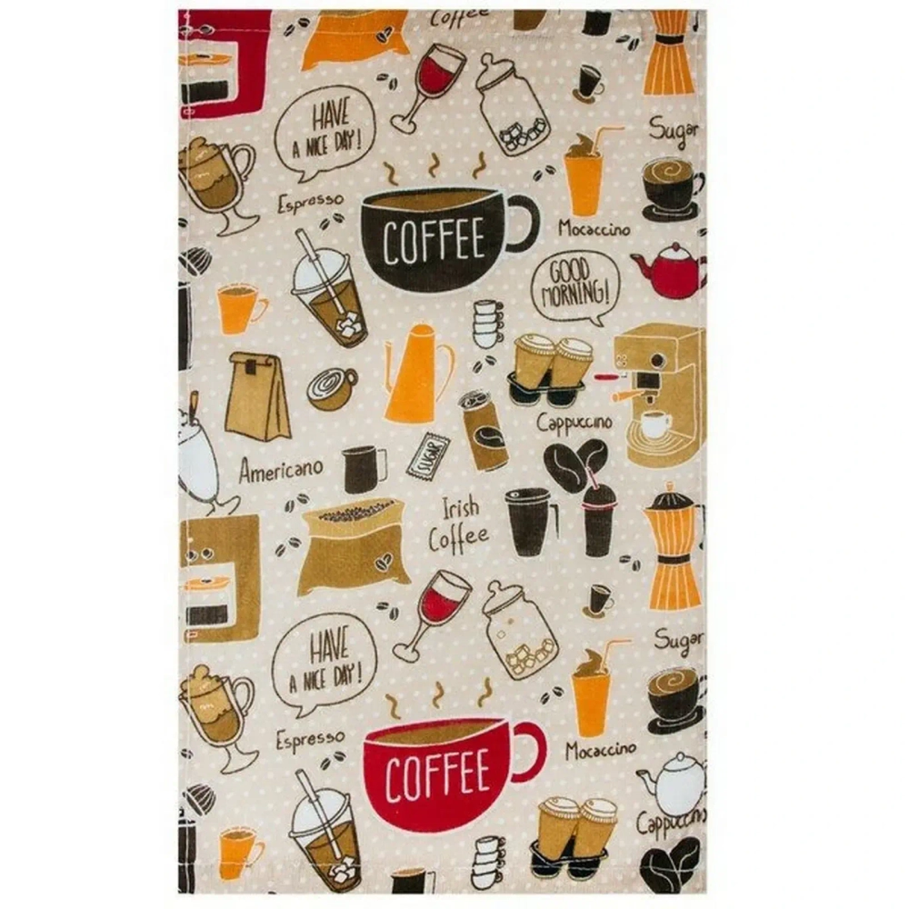 Полотенце вафельное 35х60см Кофе КФ_1