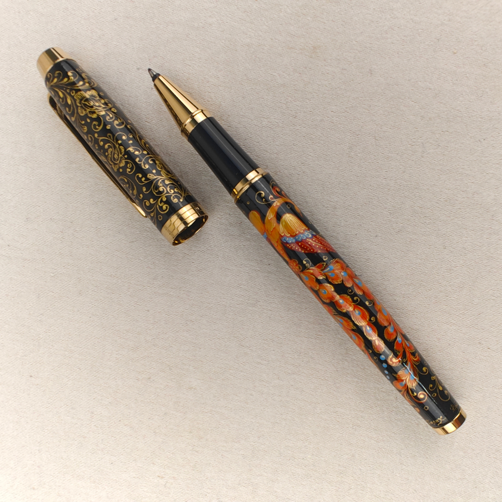 Ручка с ручной росписью Палех "Жар-птица-2" в футляре