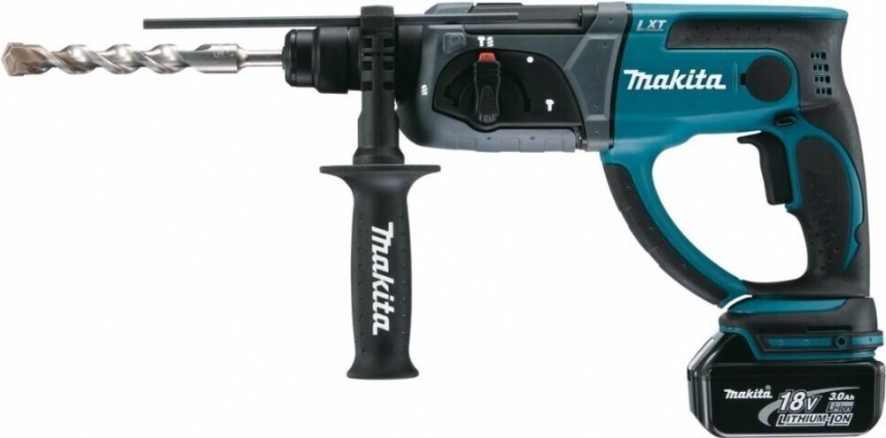 Ак. перфоратор MAKITA DHR202RF SDS-plus (18В, 1.9Дж, 3,2кг, 3реж., 1 акк 3 Ач, Li-ion, кейс)