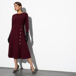 Платье Искусство покорять (бордо, с поясом) Charutti (Акция)