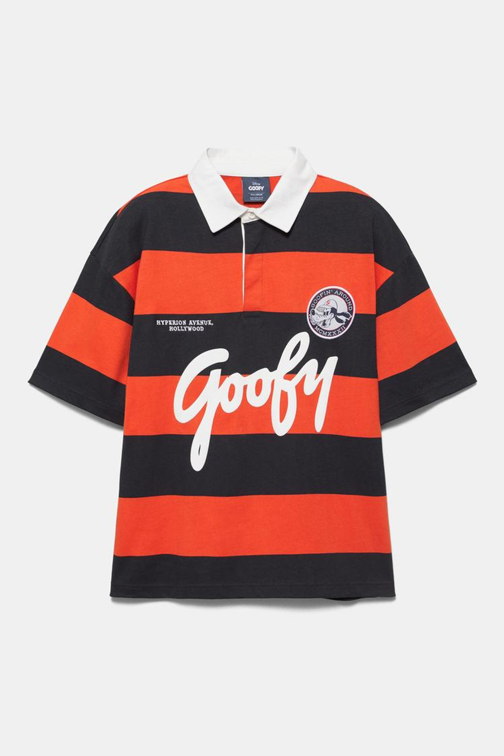 PULL&BEAR Поло в полоску с принтом «Goofy», полоски