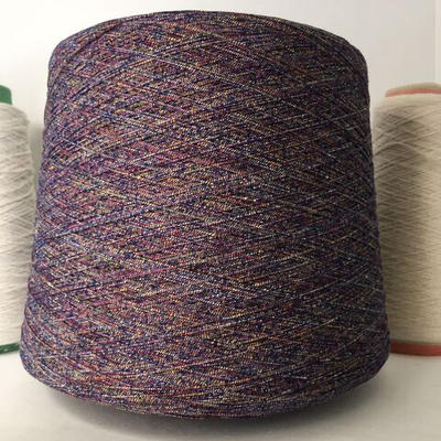 COLORADO - lineapiu'; 68% хлопок, 32% п/а; 600м/100гр; цвет: B6716 Rosso/nero, missoni: красная, желтая и белая нити в фиолетовой оплетке