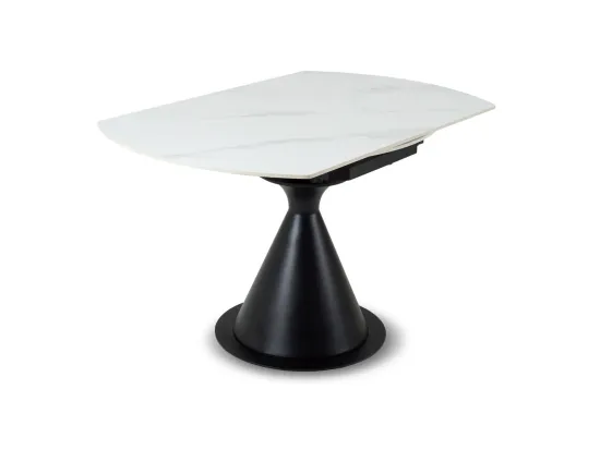 Раскладной обеденный стол Pion белая керамика 80-130