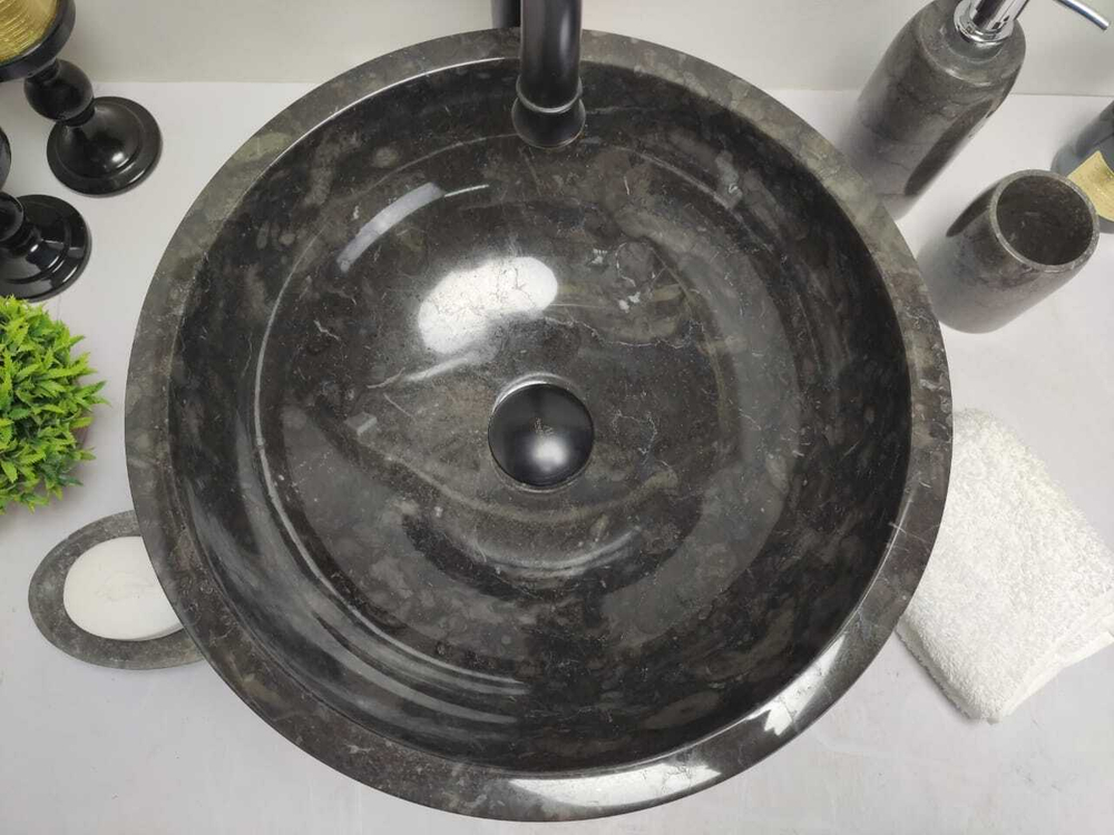 Раковина из мрамора Bowl Black Small BM-60258 40*40*15