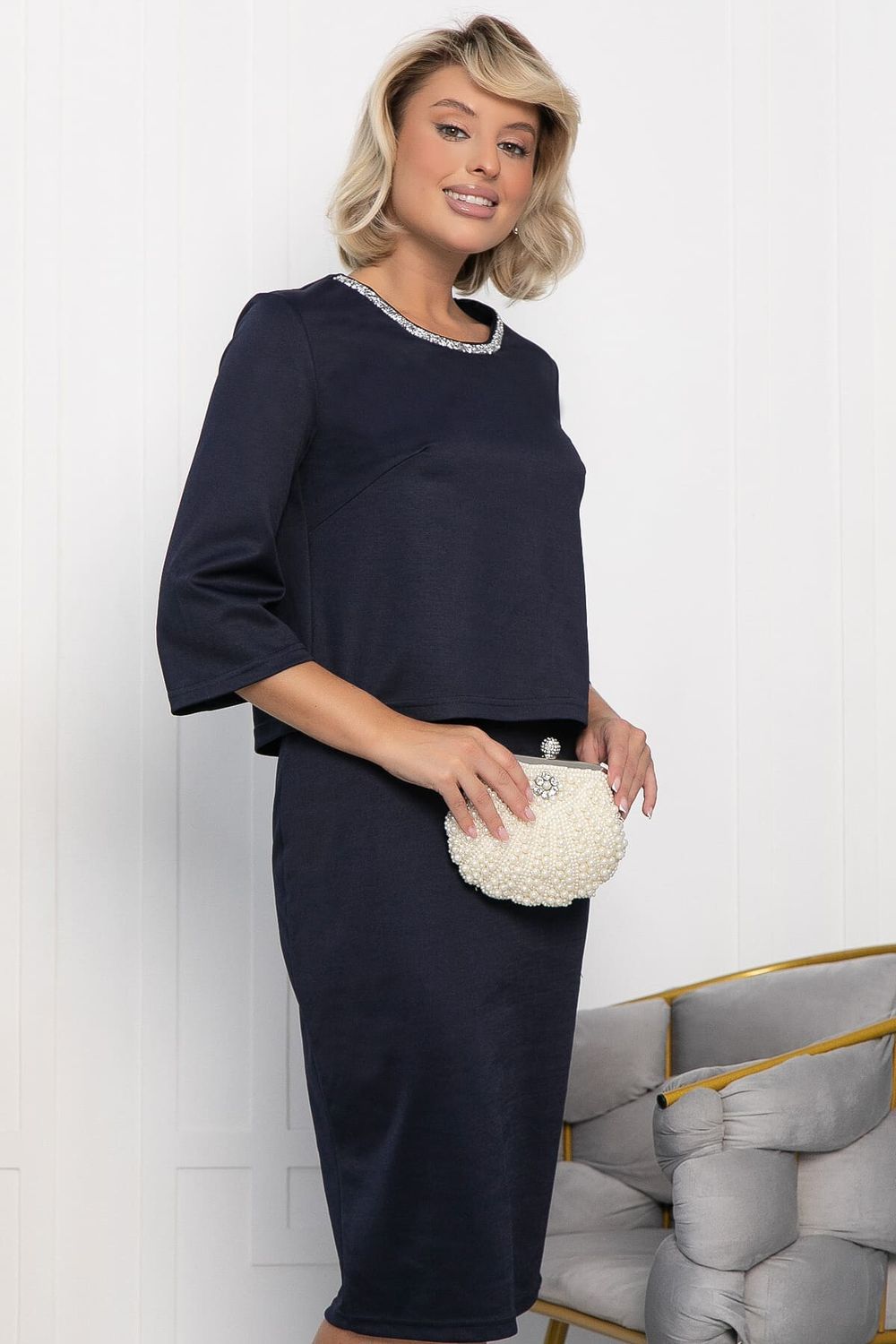 Костюм Леди люкс (синий) К14047-10М LT Collection