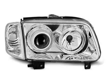 Передние фары VW Polo 3 6N2 angel eyes chrome