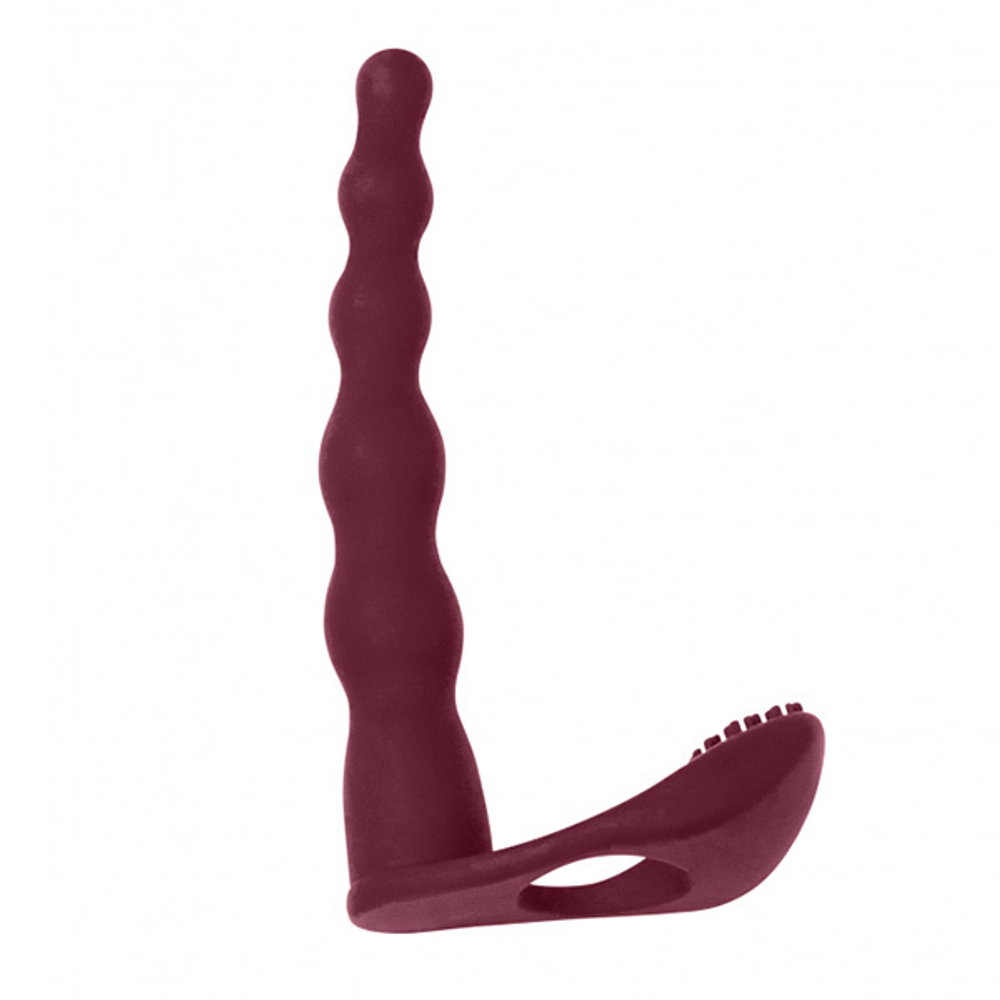 Вибронасадка 17см для двойного проникновения Lola Games Pure Passion Farnell Wine Red 1203-02lola