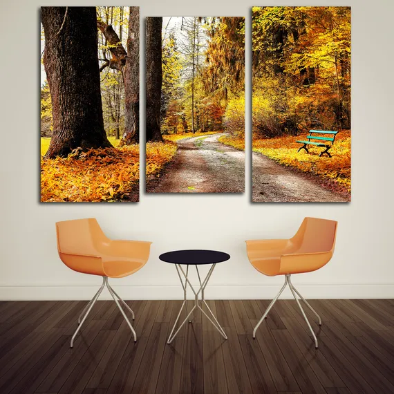 Модульная картина "Осенняя тропа"