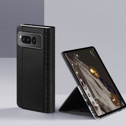 Чехол черного цвета с премиальной искусственной кожи от Dux Ducis для Google Pixel Fold, серия Bril Series Case