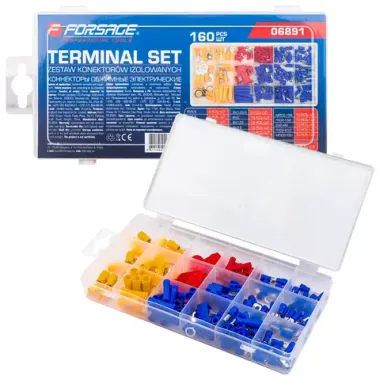 Коннекторы обжимные электрические 160шт. Forsage F-06891