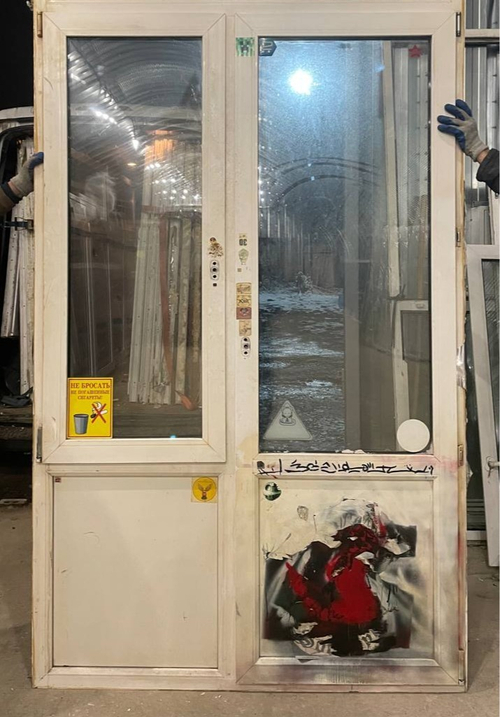 Дверь Пластиковая Б/У 224(в) х 141(ш) (Балконный блок)