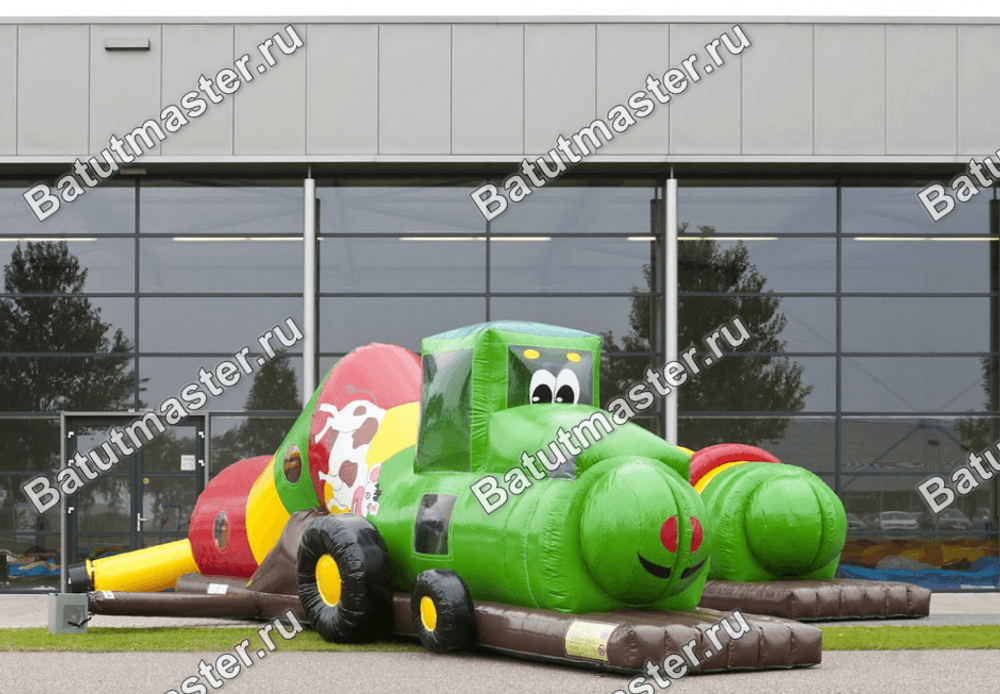 Коммерческий надувной батут "Тоннель веселый поезд"