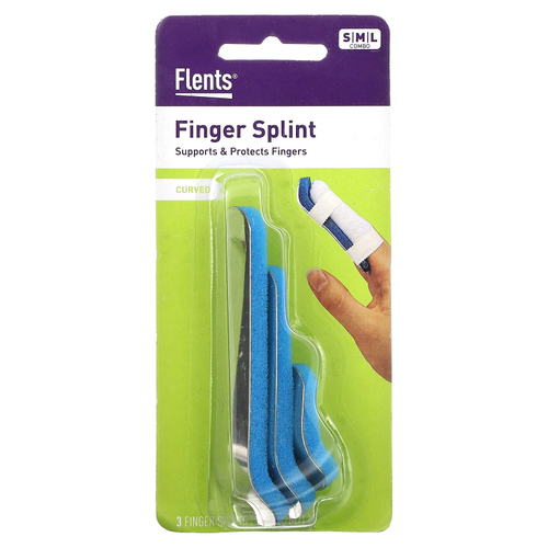 Flents, напальчник, изогнутый, S, M, L, набор из 3 предметов