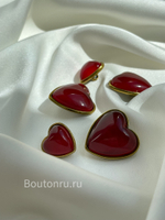 Пуговицы красные сердечки