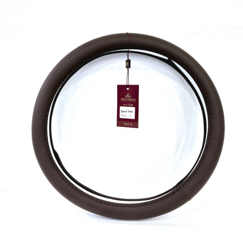 8086 / Оплетка на руль коричневая кожа+микрофибра, размер M ITEM# 8086, серия классик (1 шт.)