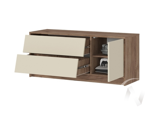 Тумба под ТВ ТВ 01 МС Рейн (дуб крафт табачный/кашемир)