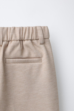 ZARA КОСТЮМНЫЕ БРЮКИ COMFORT, СВЕТЛО-БЕЖЕВЫЙ