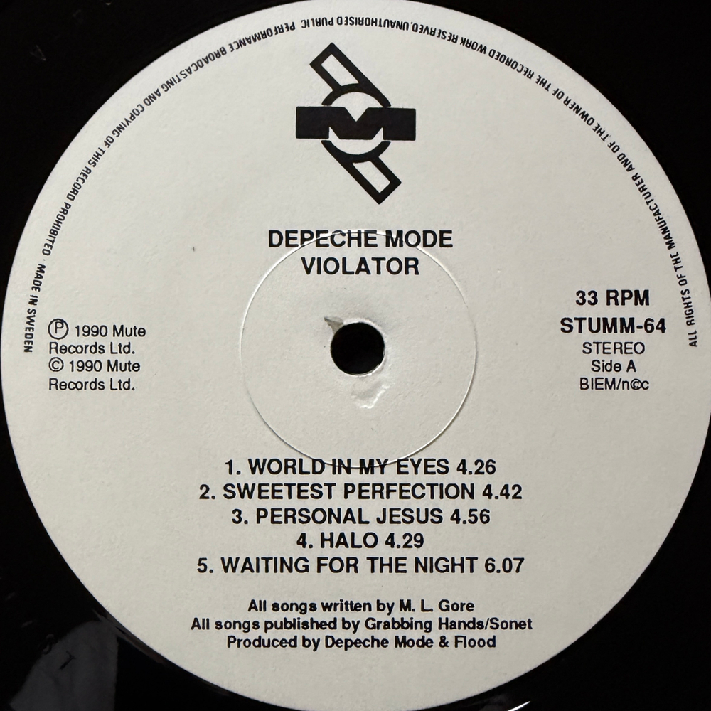 Depeche Mode ‎– Violator (Швеция 1990г.)
