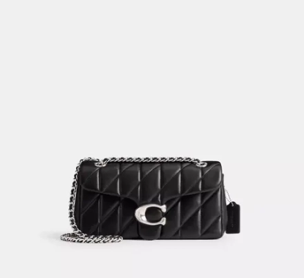 COACH СУМКА ЧЕРЕЗ ПЛЕЧО TABBY 26 С МЯГКОЙ ПОДКЛАДКОЙ, ЧЕРНЫЙ/СЕРЕБРЯНЫЙ