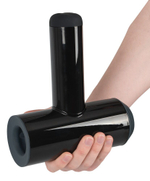 Черный мастурбатор с удобной ручкой Masturbator with 2 Functions (Цвет: черный)