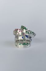 Кольцо Венец лесного короля, зеленые вплавленные