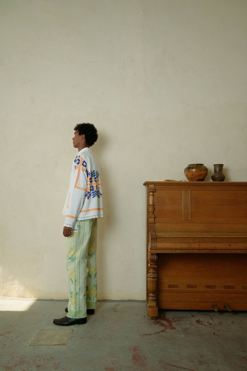 Рубашка Soeurs с Кружевом по Краю / Lace Hem Long Sleeve белая