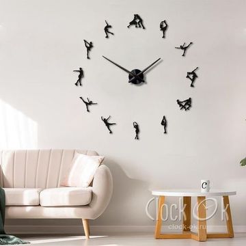 Настенные 3D часы Фигурное катание