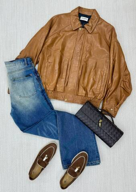 Кожаная куртка Yves Saint Laurent