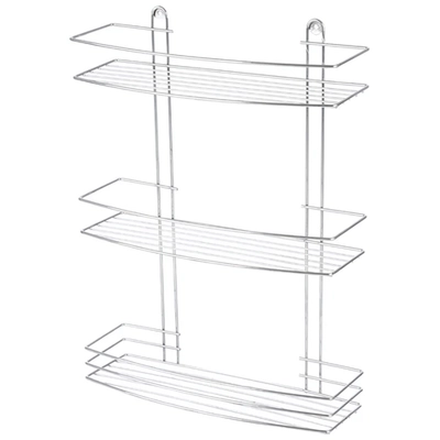Полка настенная трехъярусная Lecco 47*35*13 см хром