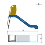 Горка h 950, скат пластик, принт цветы Romana 110.22.01-02