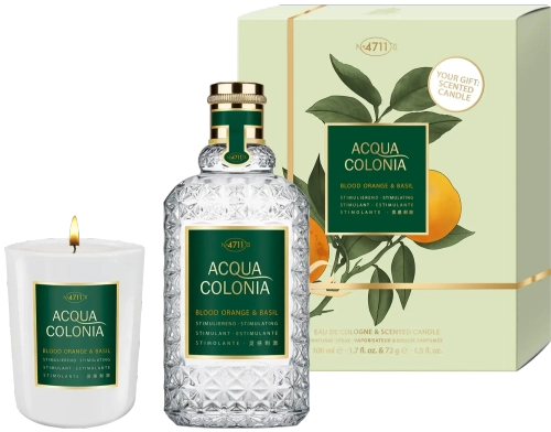 4711 Acqua Colonia Blood Orange & Basil Duo Set Eau de Cologne 100ml + Kerze 72g Set 1 pcs