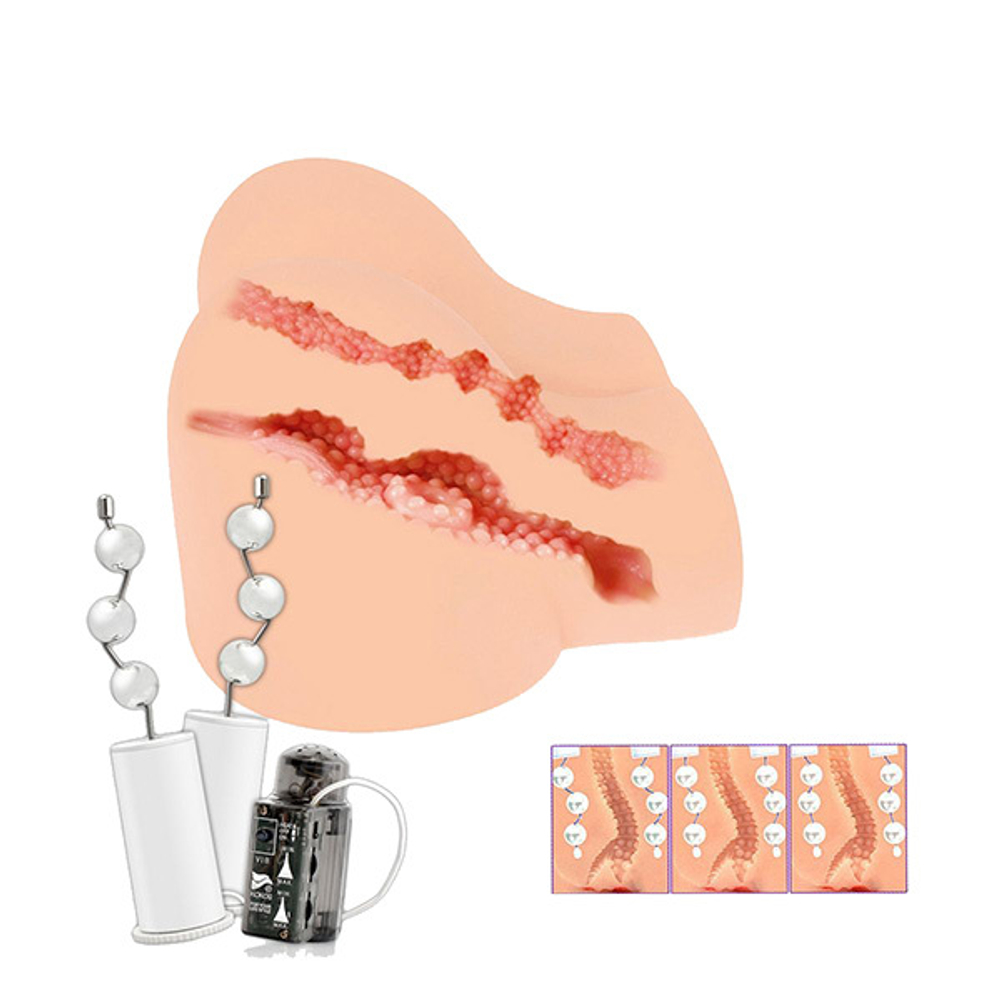 Вибрирующий мастурбатор-полуторс 26х18х13см (вагина и анус) Kokos Olivia Say