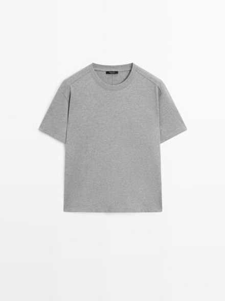 Massimo Dutti Футболка из 100% хлопка, серый