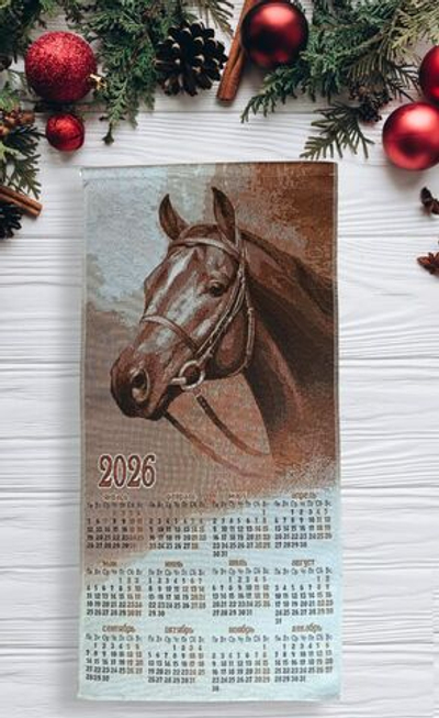 Календарь из гобелена на 2026 год Ветер 33х67