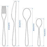 Набор столовых приборов на 6 персон IKEA TILLAGD (ТИЛЛАГД), Черный, Нержавеющая сталь, 24 шт