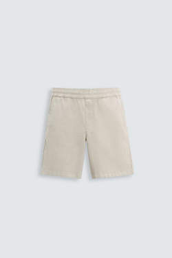 ZARA ШОРТЫ ИЗ ТВИЛА RELAXED FIT, РЫЖЕВАТО-КОРИЧНЕВЫЙ